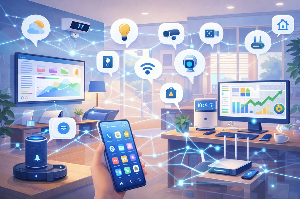 ecossistema inteligente dispositivos conectados