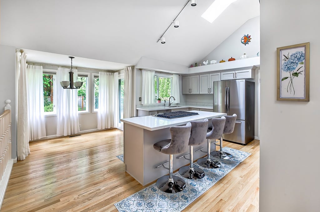 Modern kitchen photo and staging idea for a contemporary residential home listing.
