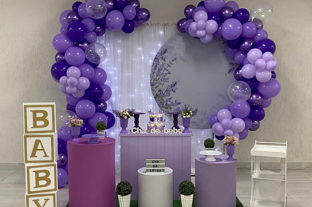 Aluguel de decoração infantil Lavanda na Freguesia do Ó com mesa decorada temática para festa