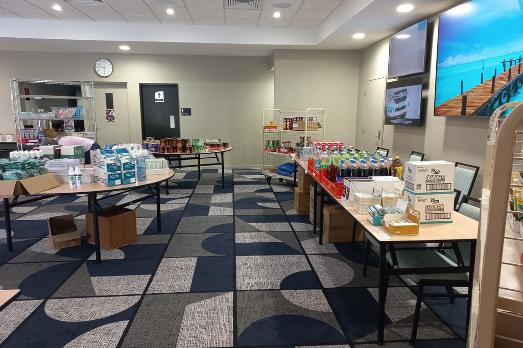 The Food Bank store at Greta Workers Club