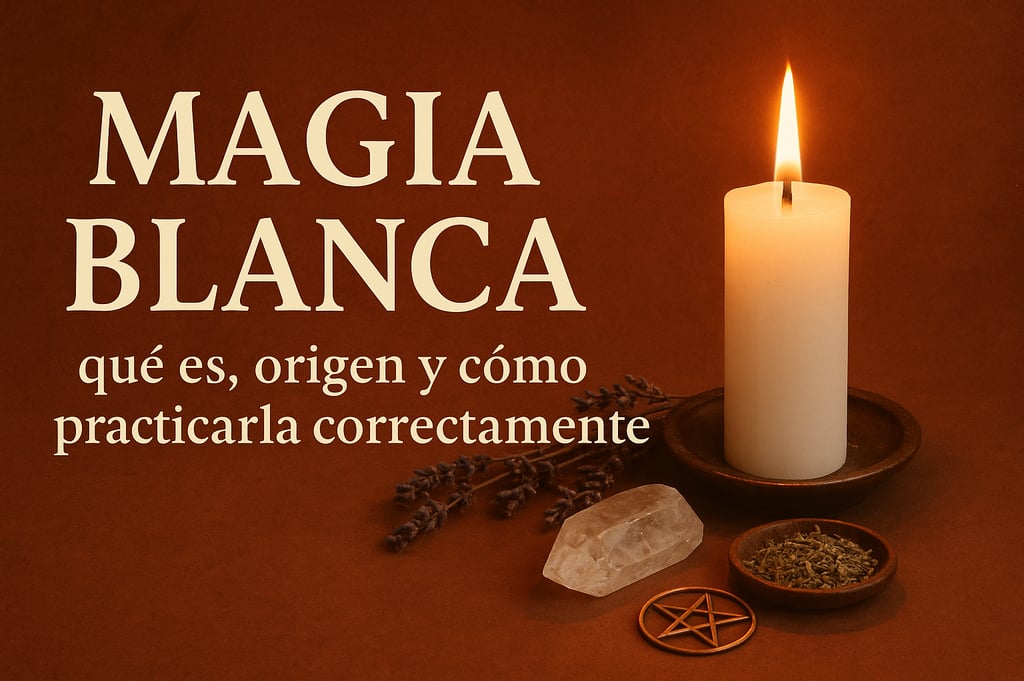 Vela Blamca sobre una mesa con elemetos esotetéricos