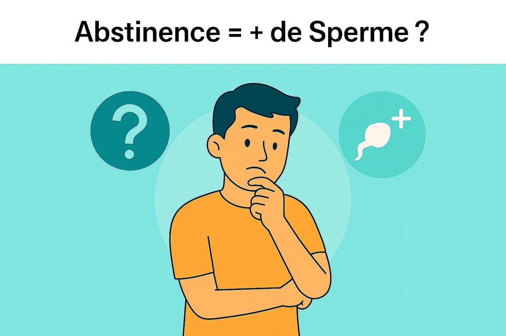 augmenter le volume de sperme, abstinence sexuelle, santé sexuelle, recherche santé