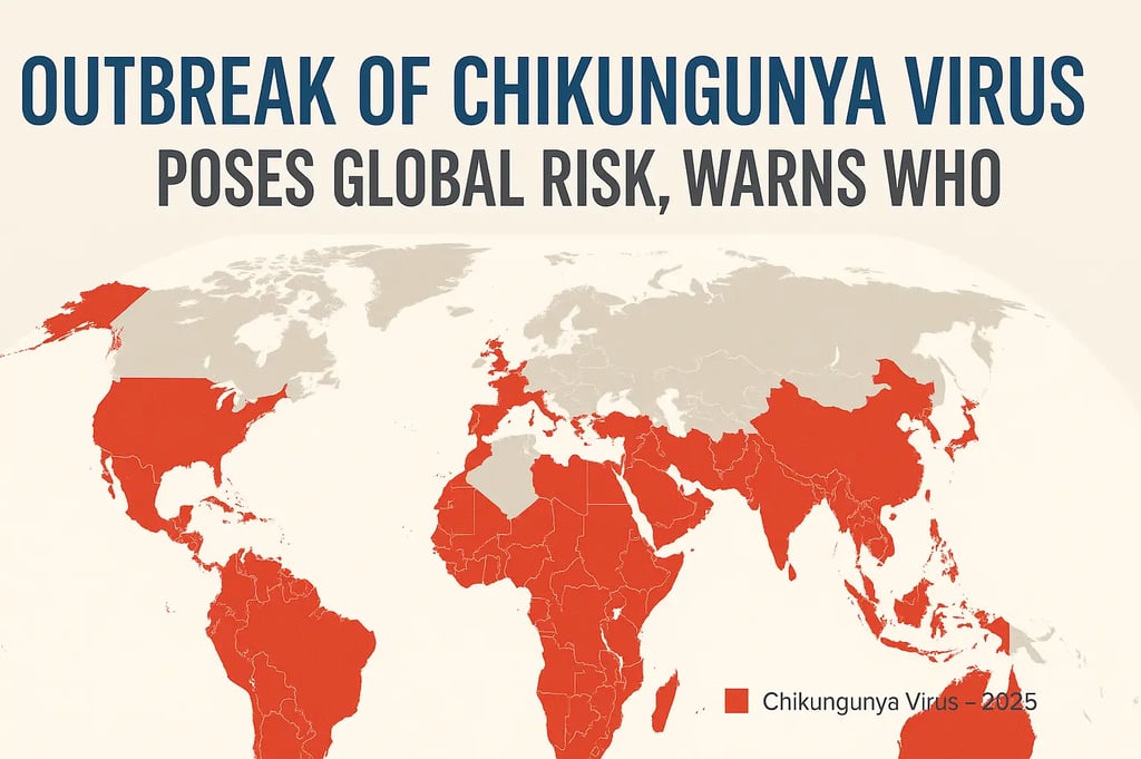 Global map showing Chikungunya virus spread in 2025