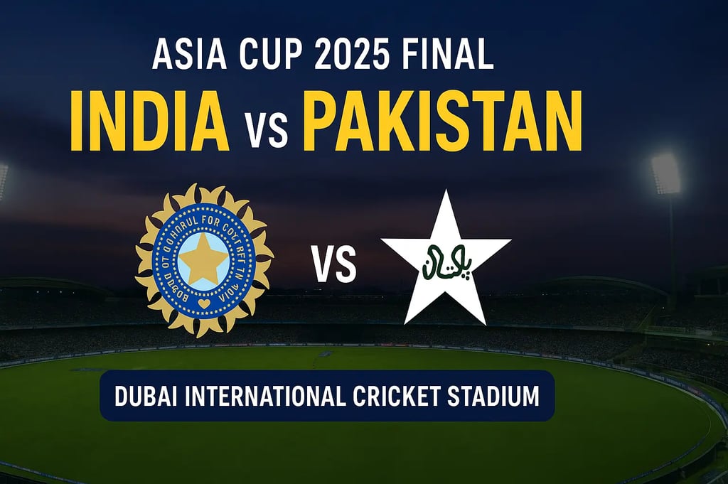 Asia Cup 2025 Final India vs Pakistan in dubai