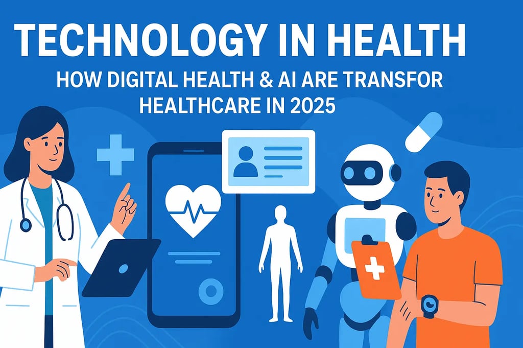 Digital health & AI transforming healthcare with telemedicine, wearables, and AI-powered diagnostics