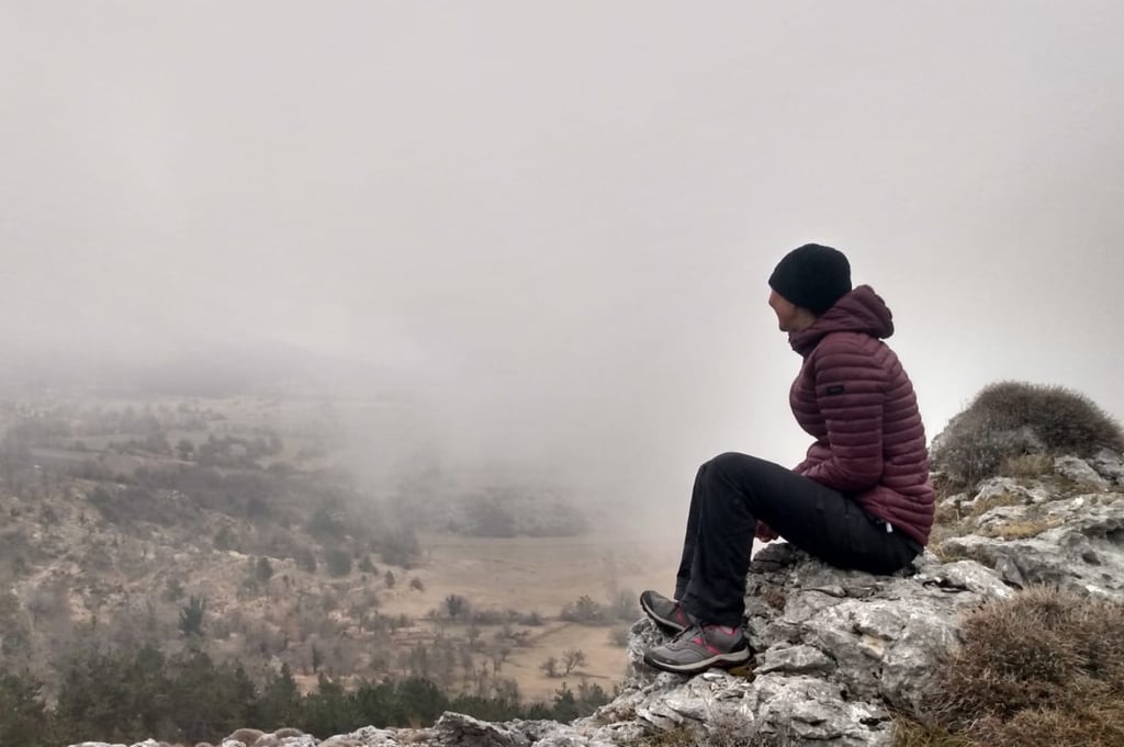 Kirsti in nature on the French Riviera reflecting her connection to personal growth and inner work