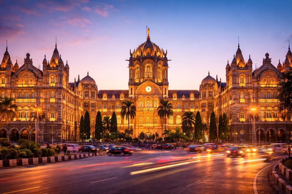 Chhatrapati Shivaji Maharaj Terminus at twilight