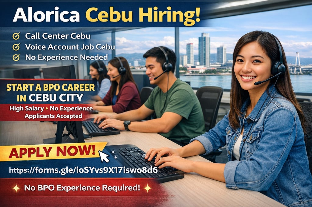 Alorica Cebu Hiring BPO Call Center Jobs Concentrix IntouchCX WFH Work From Home NBI 