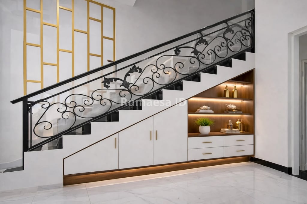 lemari bawah tangga custom