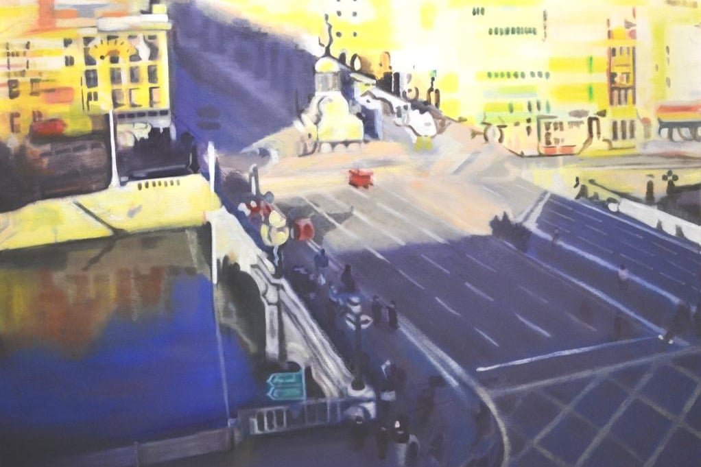 Yellow & Lavender O'Connell Bridge & Street