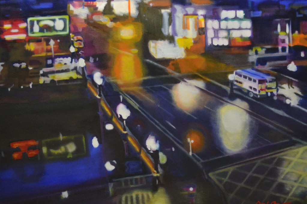 Rainy Night O'Connell Street & Bridge