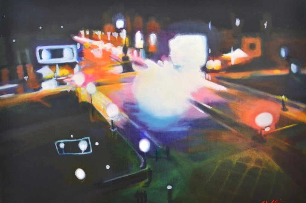 White Night Glare O'Connell Street & Bridge