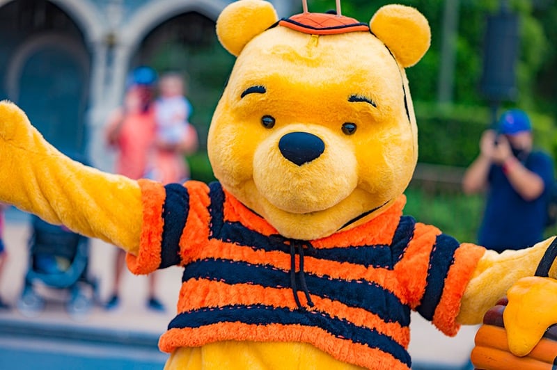 Winnie the Pooh pictured at Disney's Magic Kingdom® Park.
