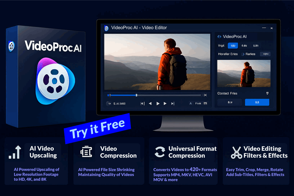 Download VideoProc AI Video Editor Now