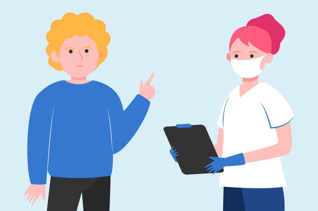 Illustration représentant une interaction en contexte de non-demande de soin