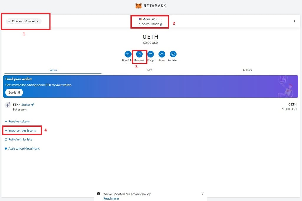 Metamask in practice