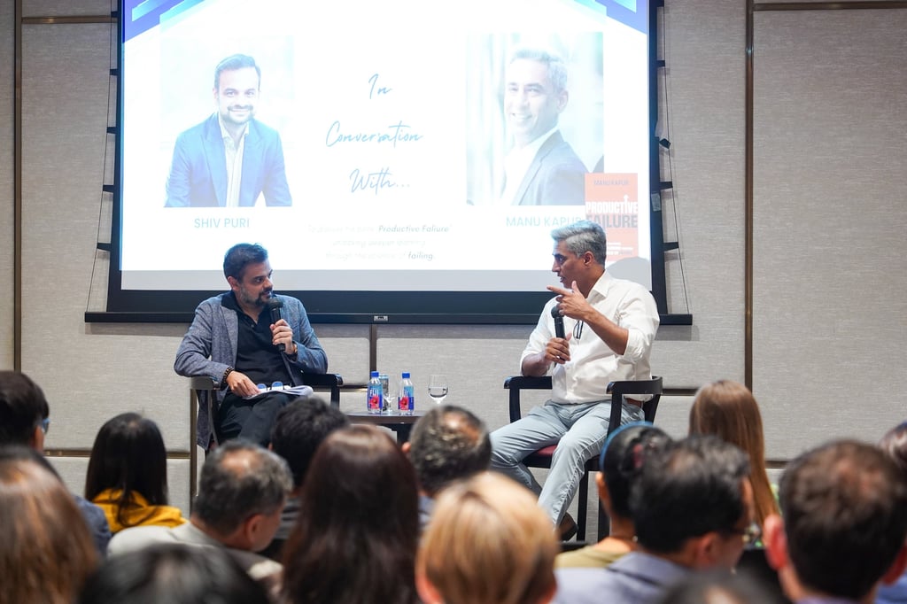 Shiv Puri with Professor Manu Kapur