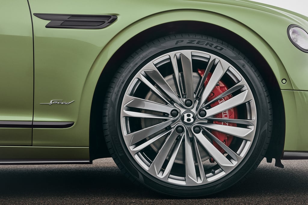 a close up of a car's wheel and tire