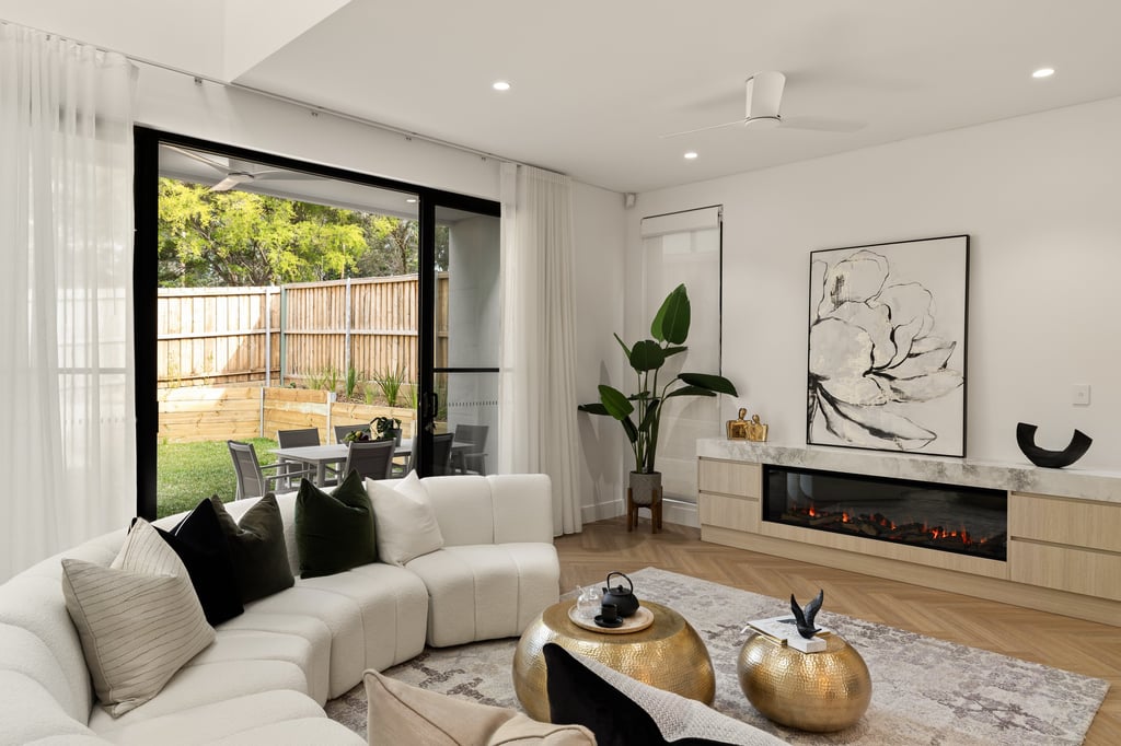 photographie, lounge, plantes, gazon, parquet