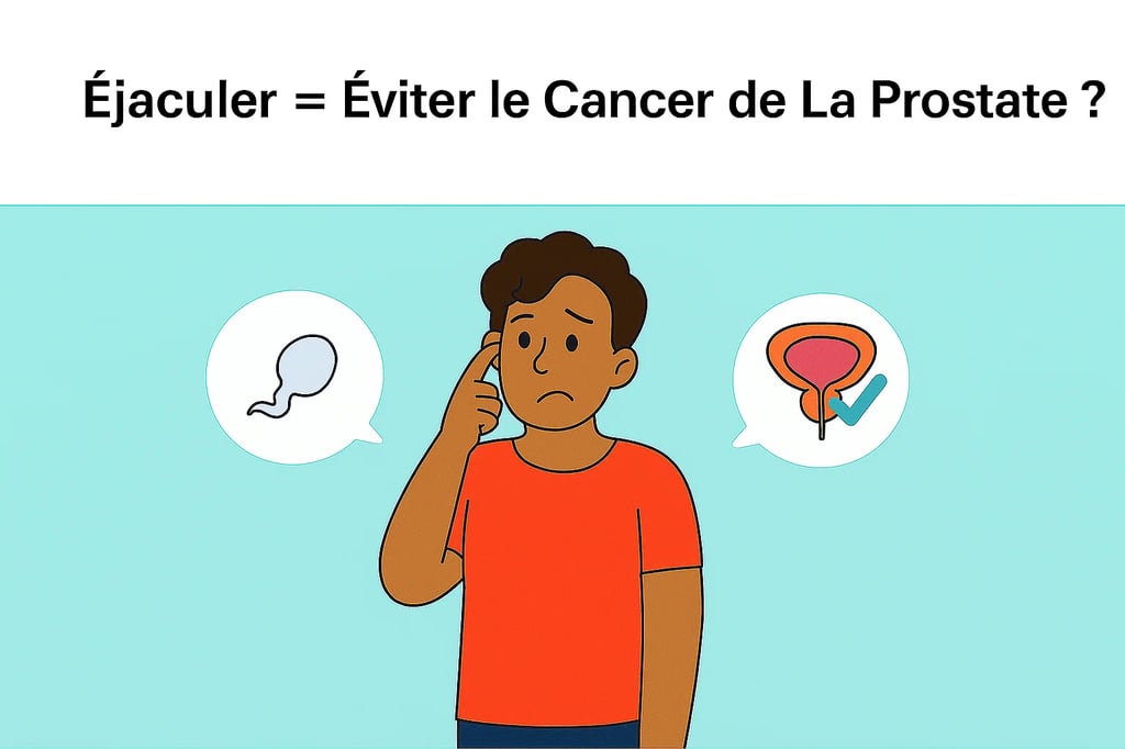 Homme pensif illustrant le lien entre éjaculation et santé de la prostate