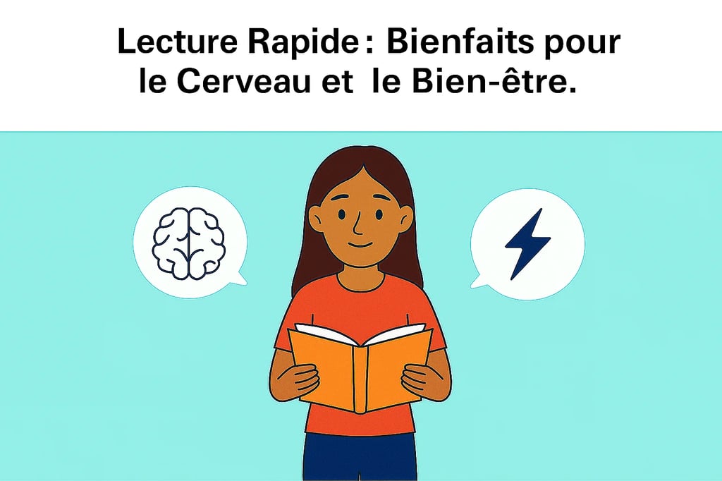 une femme souriante tenant un livre, symbolisant les bienfaits cognitifs et énergétiques de la lecture rapide. bien etre gene