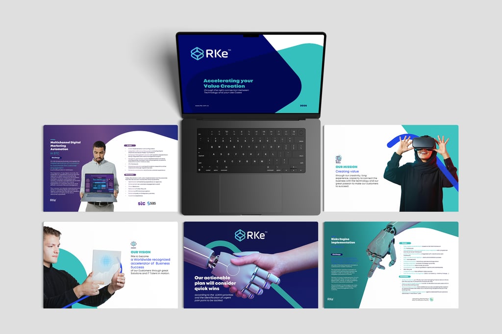 RKE Unternehmensprofil  Vorschau Grafik mit Laptop