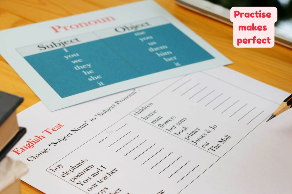 Лист за вежбање граматика на англиски јазик