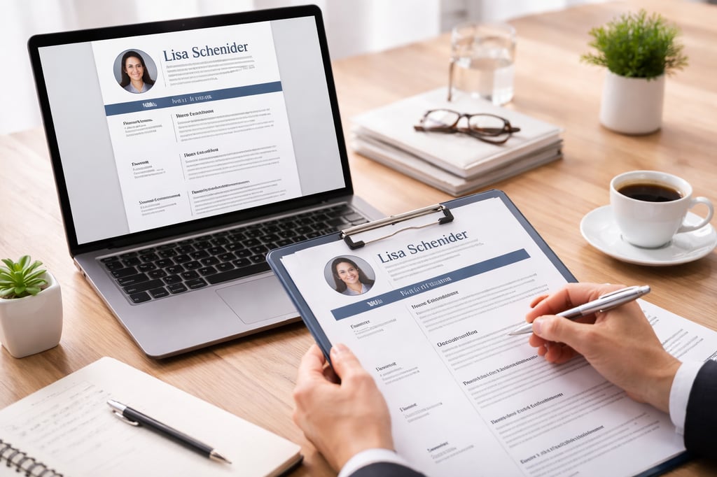 Professionelle Überarbeitung eines Lebenslaufs für eine Bewerbung in Deutschland