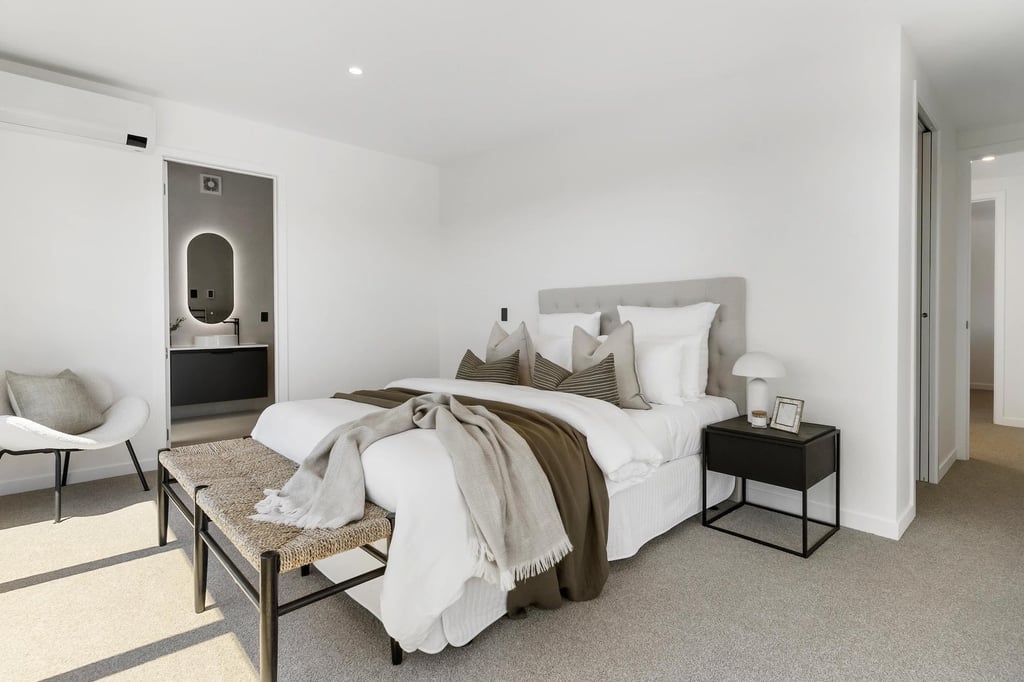 Bedroom and ensuite - Browns Bay new build - Highend Homes builder
