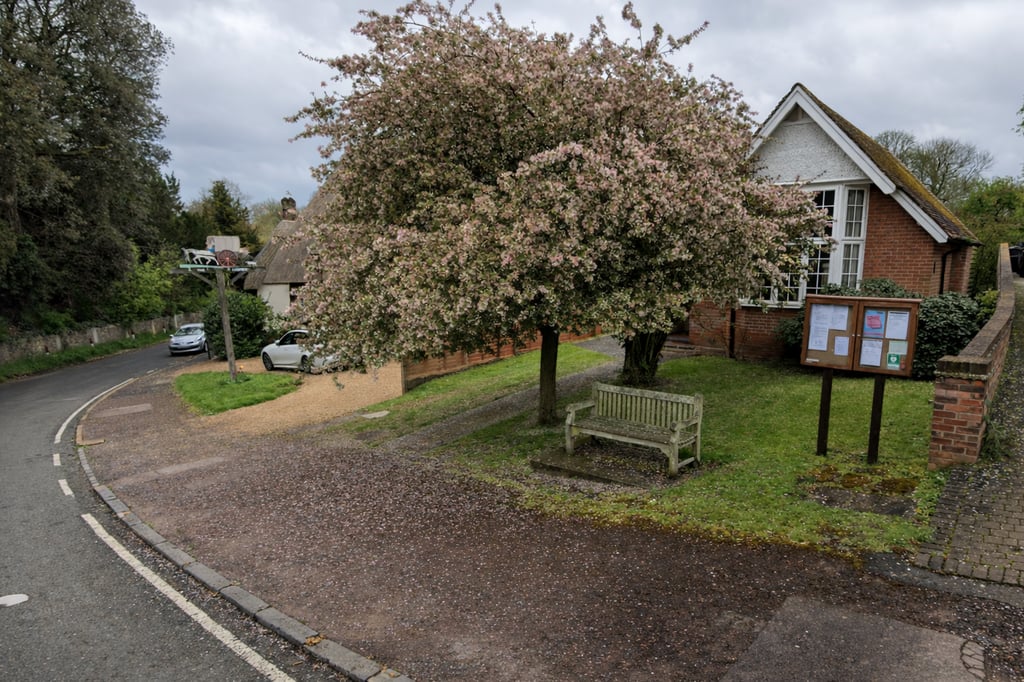 Elmdon Village Hall exterior in Elmdon near Saffron Walden, venue for The Musical Box baby and toddler music group.
