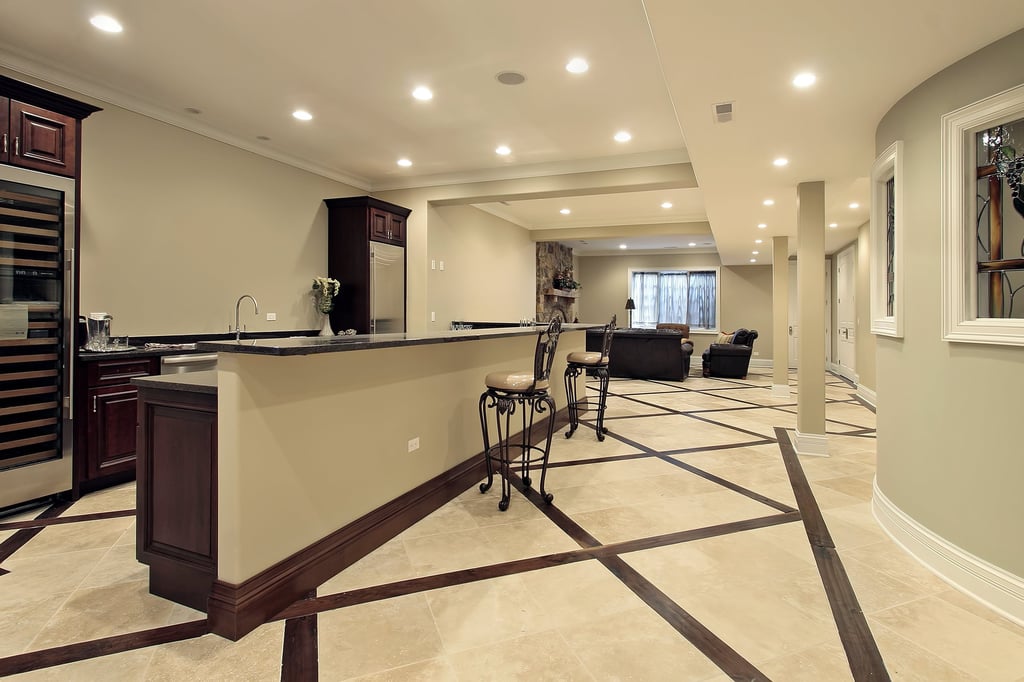 Basement remodeled in Evanston