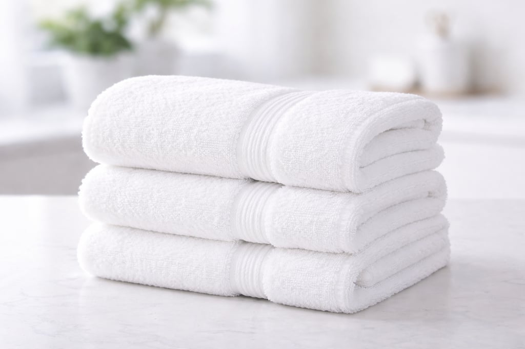White cotton towels bulk export from India