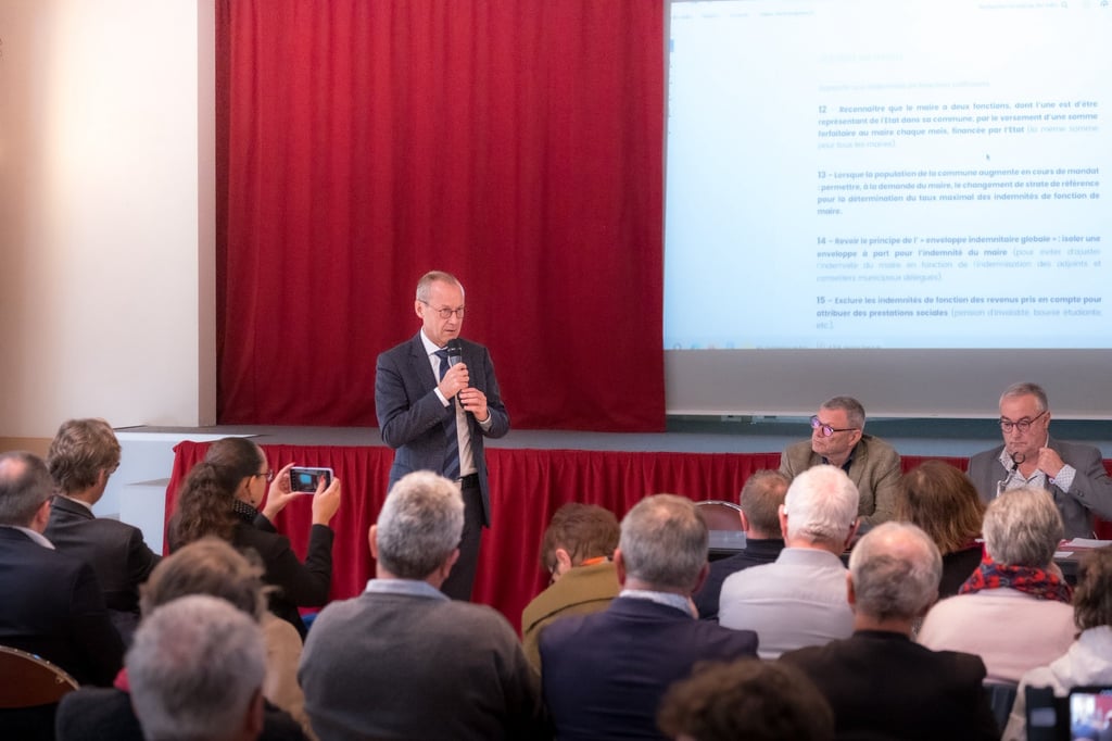 Stéphane Piednoir lors de l'Assemblée générale des Maires ruraux de Maine-et-Loire