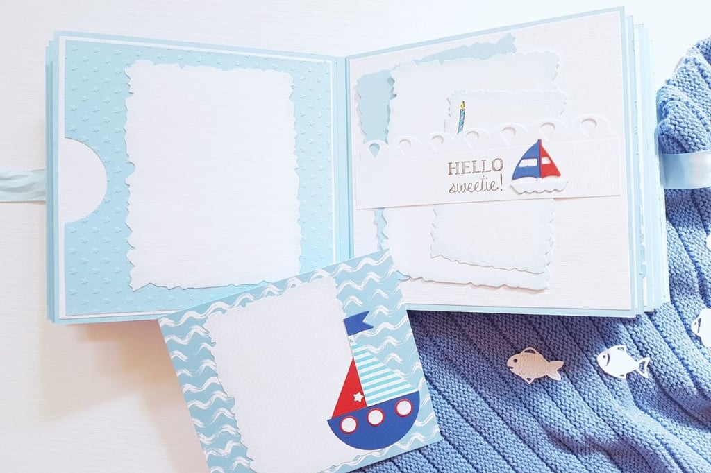 Handmade Summer Birthday Album Idea, Album Pages Layout Ideas