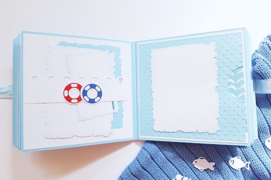 Handmade Summer Birthday Album Idea, Album Pages Layout Ideas