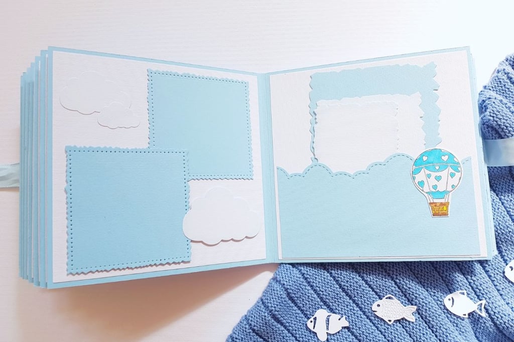 Handmade Summer Birthday Album Idea, Album Pages Layout Ideas