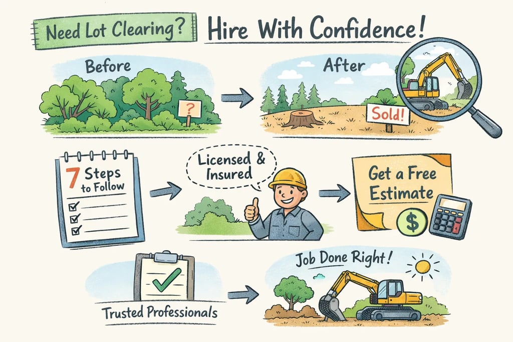 Before and after yard view showing a removed stump and restored turf.