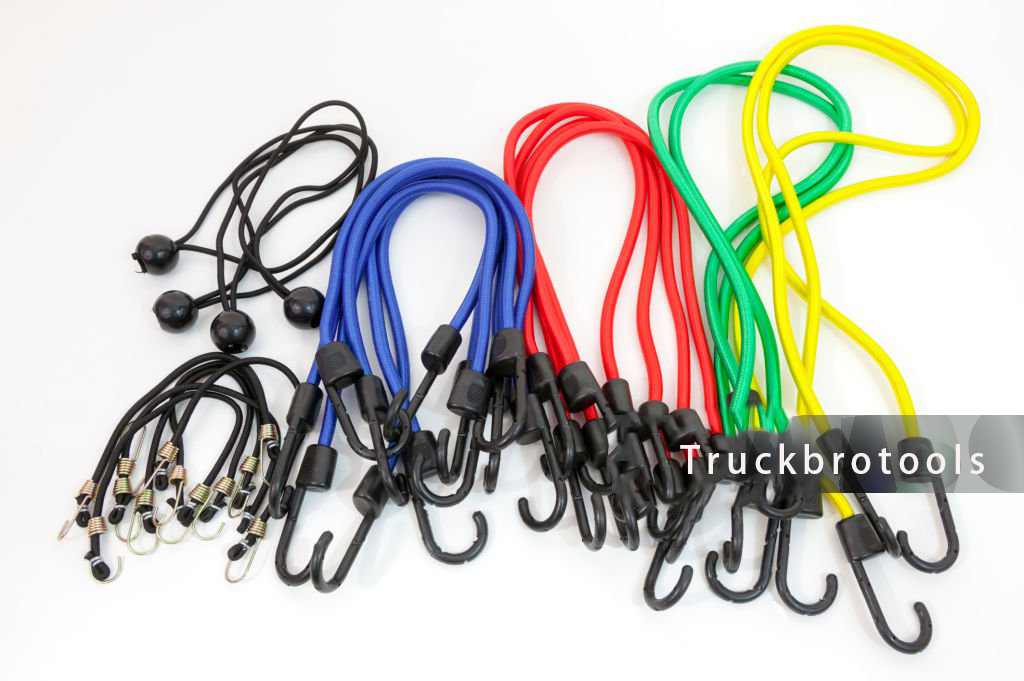 High-strength elastic cargo cords for heavy-duty bundling
