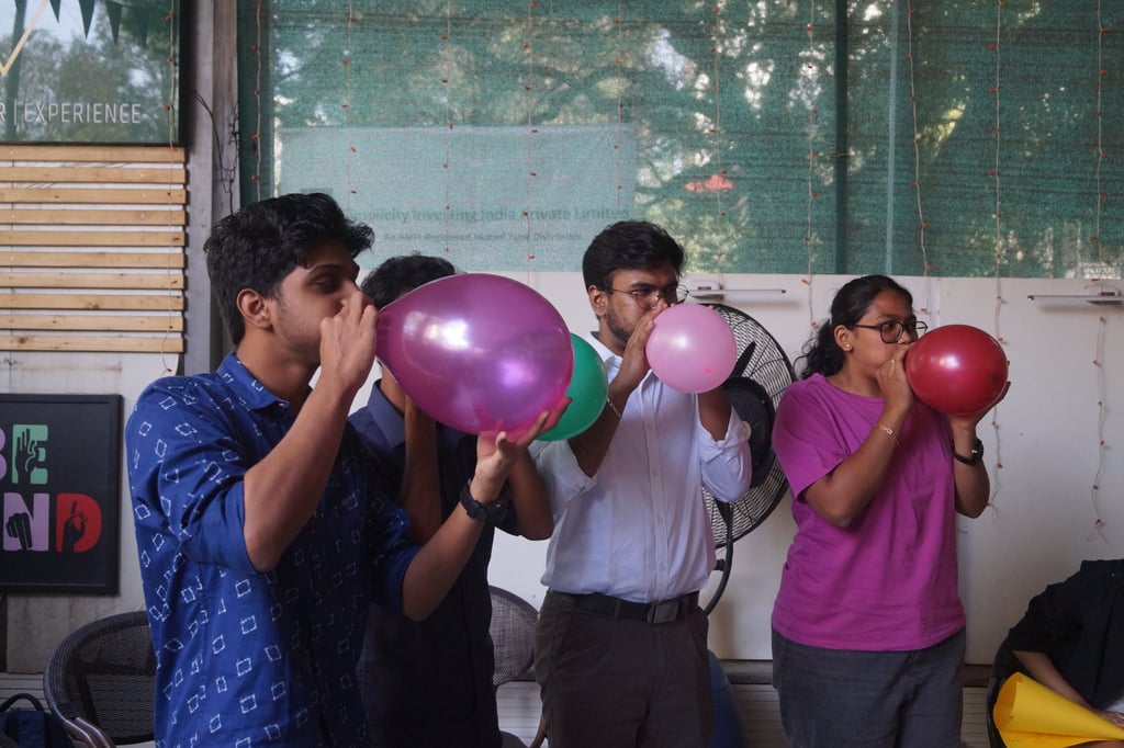 Photo of participants , performing activities during meetup.