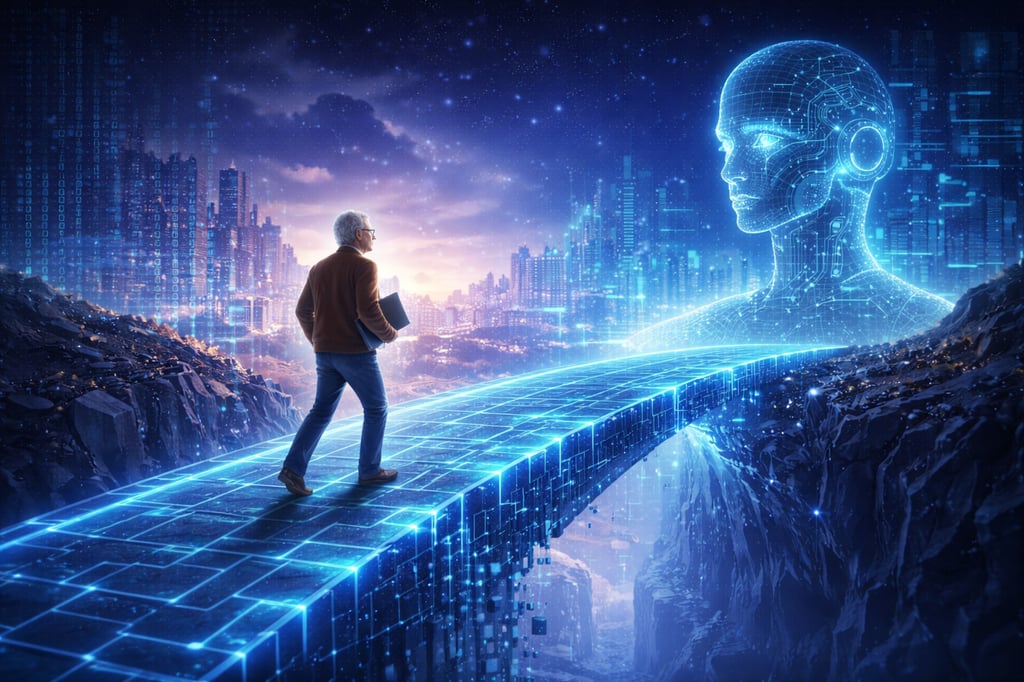 PROFESOR CRUZANDO EL PUENTE DIGITAL