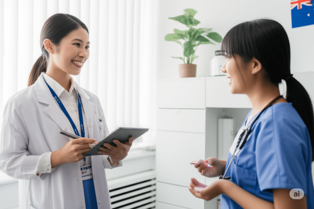 日本人看護師が別の日本人看護師をヒアリング