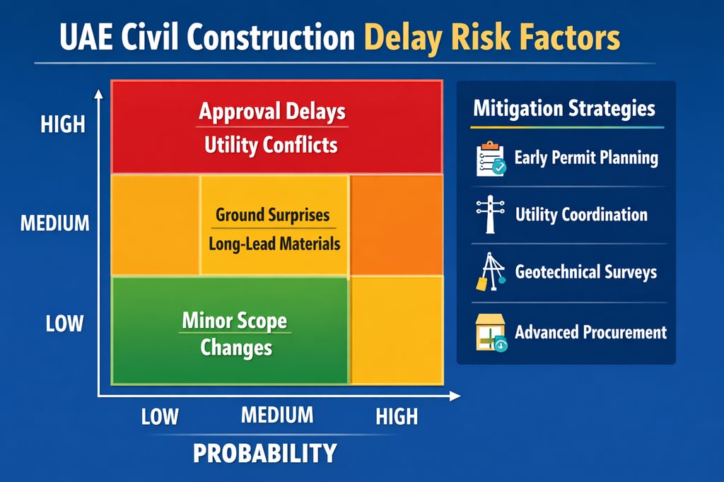 uae construction project delay risks