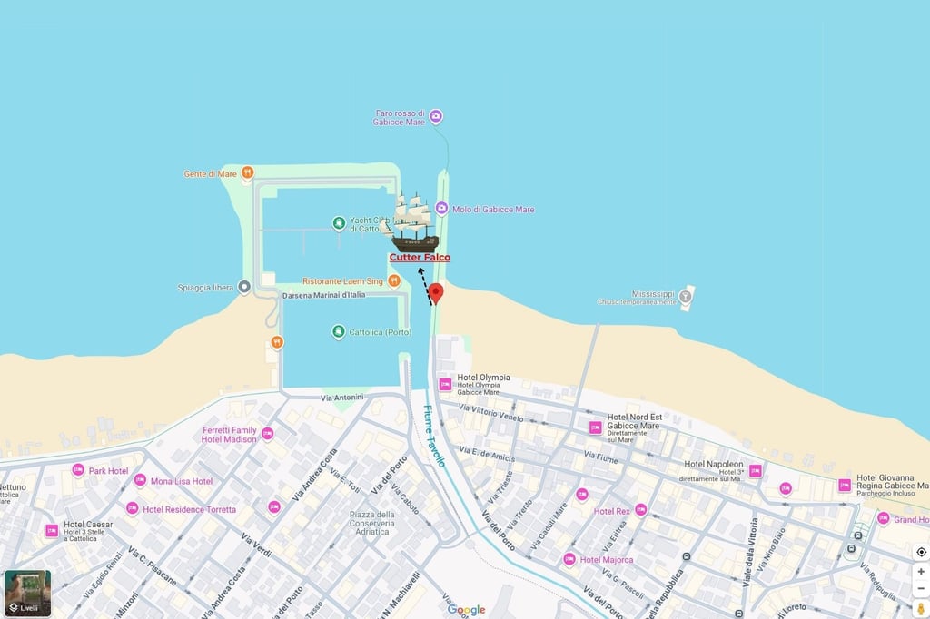 Porto di Cattolica, partenza Cutter Falco