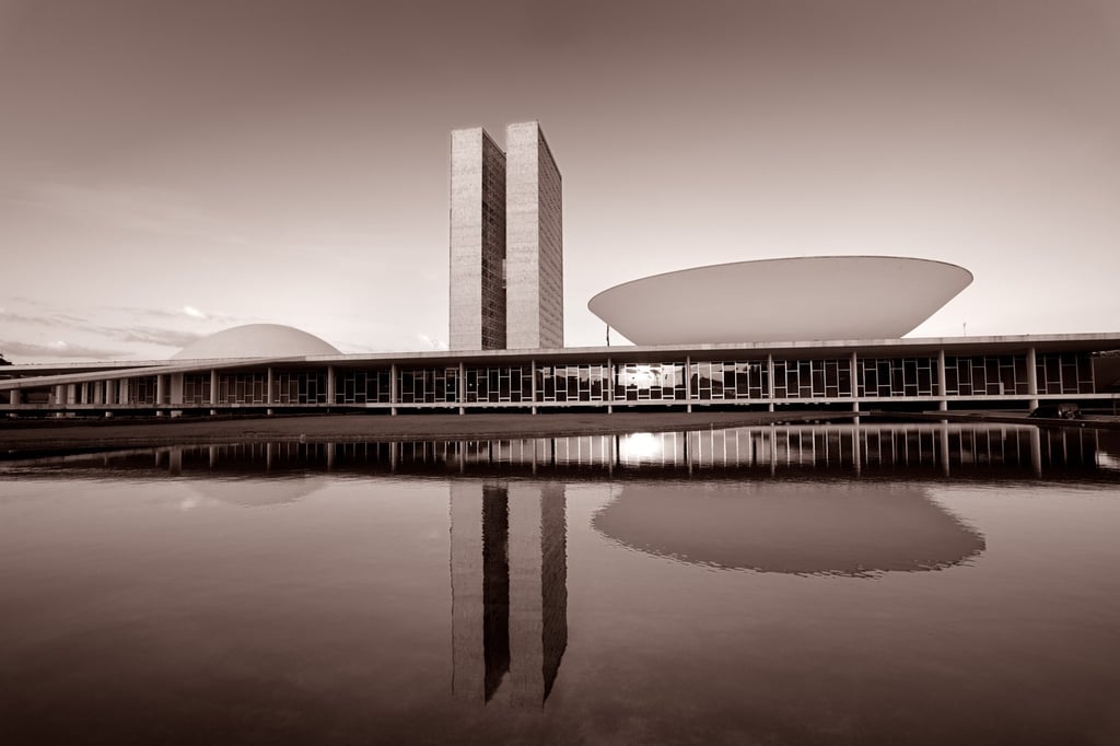 Les bâtiments du congrès national à Brasilia au Brésil