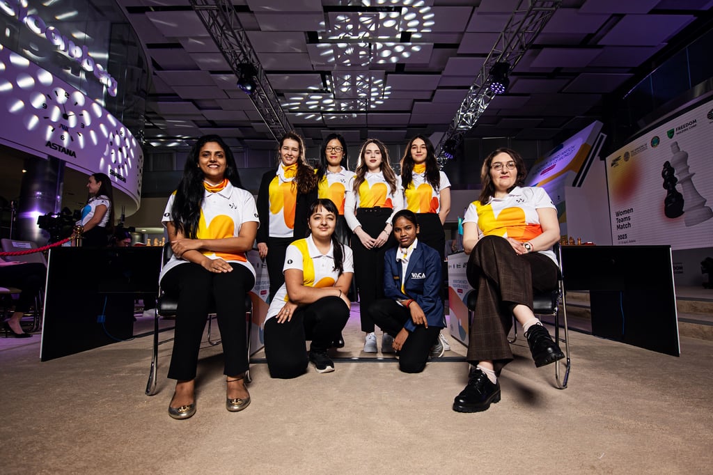 The "Kazakhstan vs The World" at World Chess Championship 2023. FIDE Chess