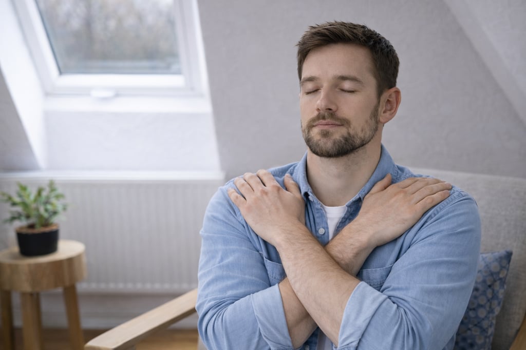 Ein Klient, der das Tapping durchführt