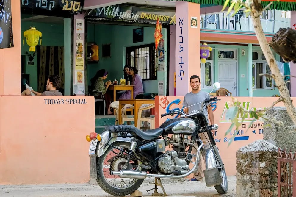 Mini Israel vibe with Hebrew signage in Dharamkot village Himachal.