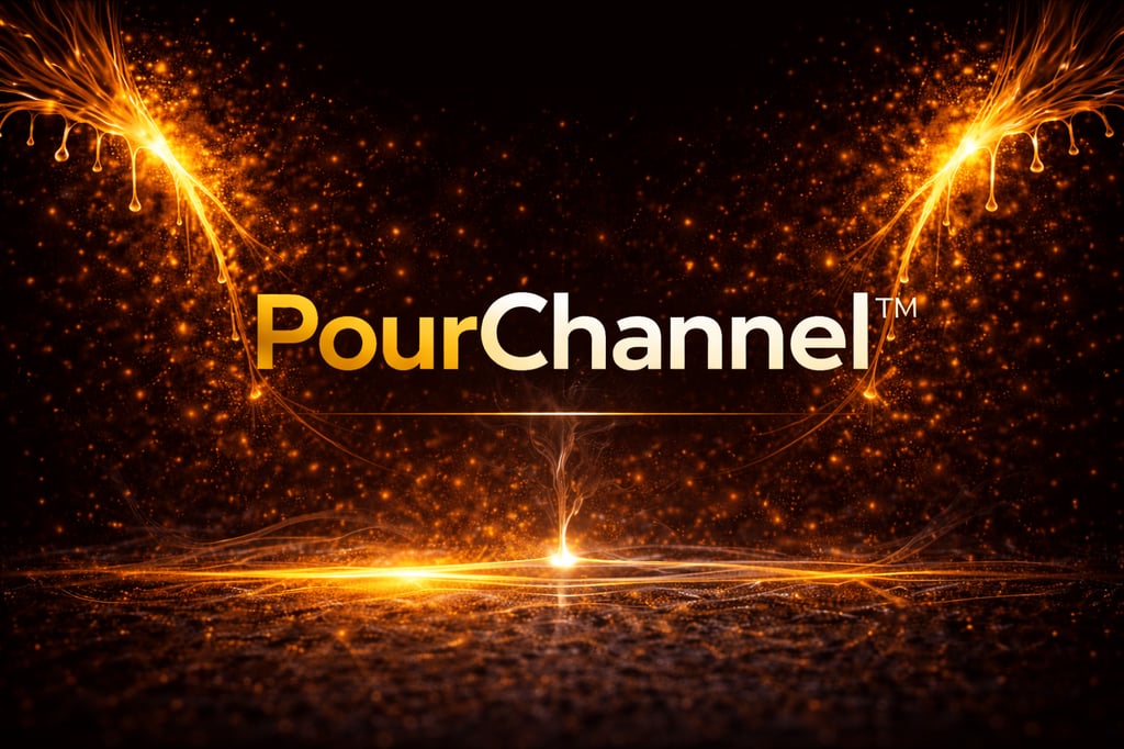 Pour Channel header showing connection between brand system and digital sales platforms