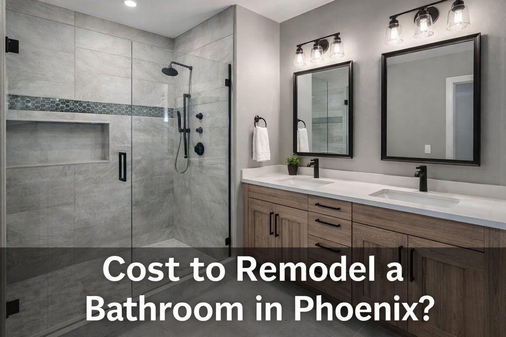 Bathroom remodel cost Phoenix modern walk in shower