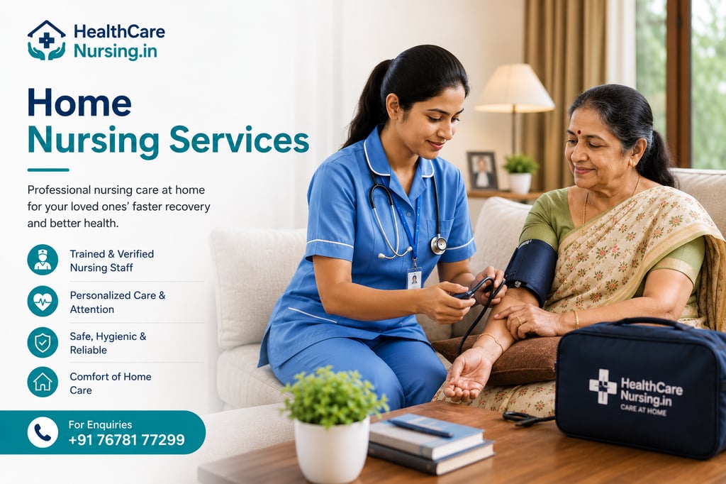 Home Nursing Services in Delhi NCR by trained healthcare staff